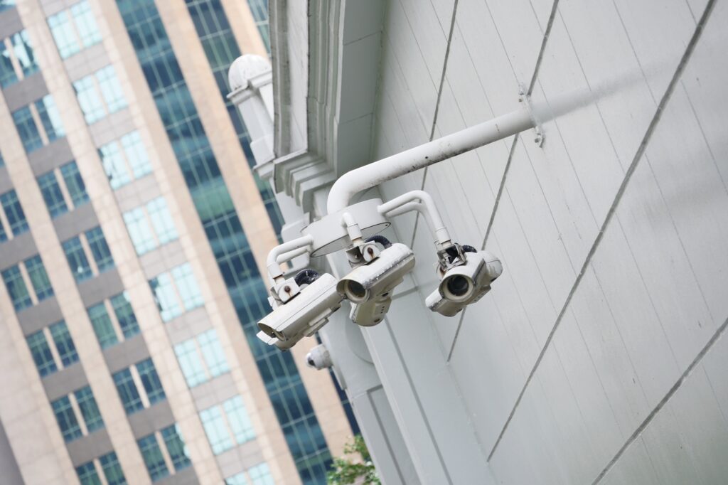 CCTV Cameras hanging on the wall